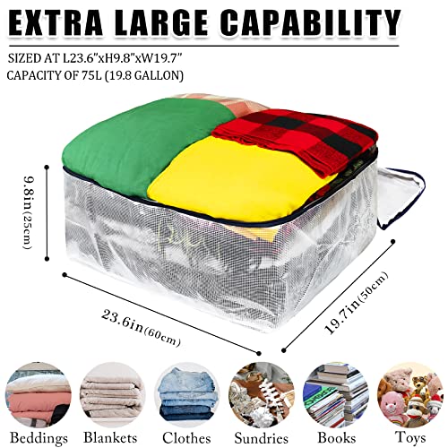 Ineetatu Clear Storage Bags With Zipper thumb #1