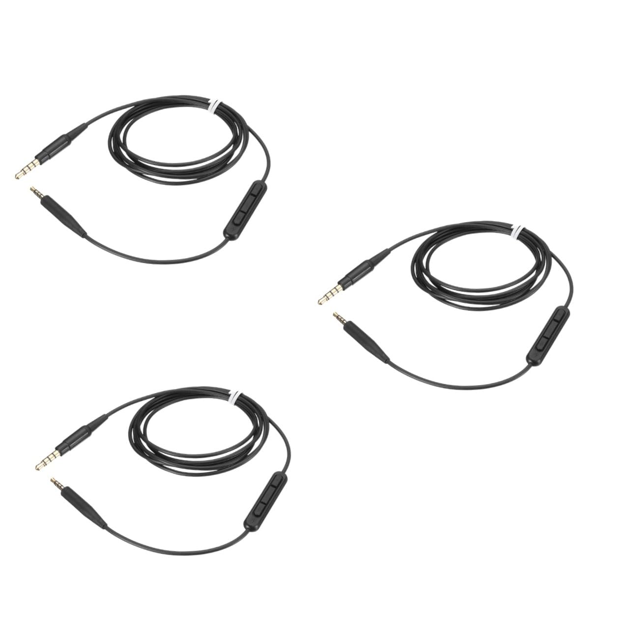 DOITOOL 3stücke Stereo Audio Kabel Für Hochwertiges Headset-kabel Mit Inline-mikrofon Und Steuerung Kompatibel Mit Audio-geräten Schwarz
