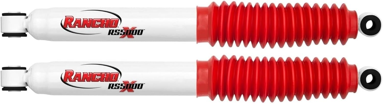 Pair of Rancho RS5000X Series Rear Shocks fits 1999 2004 F250 Super Duty 4WD with 4" Lift | Improves Handling & Performance | Built to Last | Includes TrendsAuto Decal