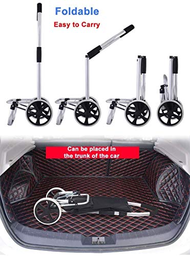 LDBDASA Einkaufen Klappwagen Warenkorb Auf Rädern Große Und Leichte Einkaufswagen Mit Abnehmbarer Tasche, Maximale… – Bild 5