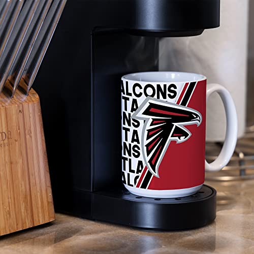 Image of Rico Industries NFL Football Atlanta Falcons 15 oz White Ceramic Mug