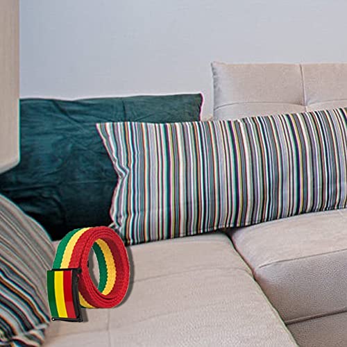 Canvas Belt Fashionable Cool Student's Casual Waistband Rainbow Belt for Women Men2