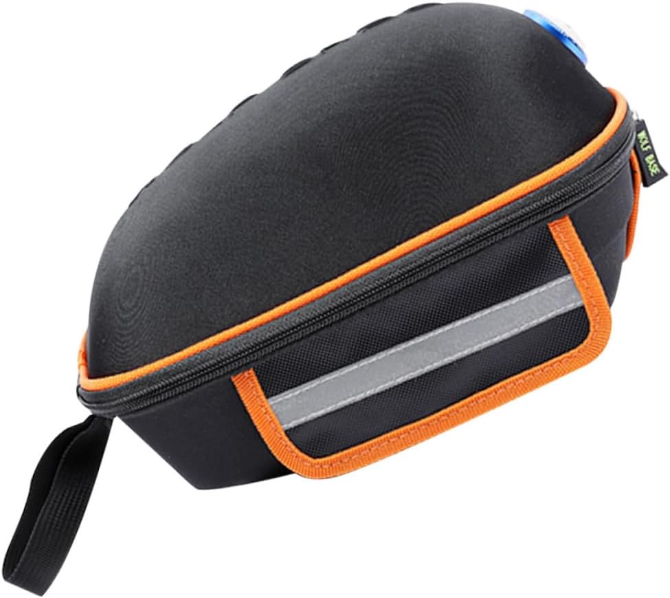 BESPORTBLE 1Pc Hard Shell Bike Backseat Bag Large Capacity Rear Pack with Double Zippers Reflective Strap for Safe Night Riding for Cycling Enthusiasts