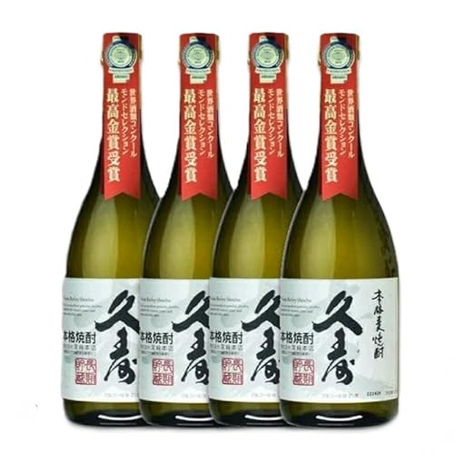 美し国三重の本格麦焼酎金選久寿(クス)白札25度 720ml×4本セット