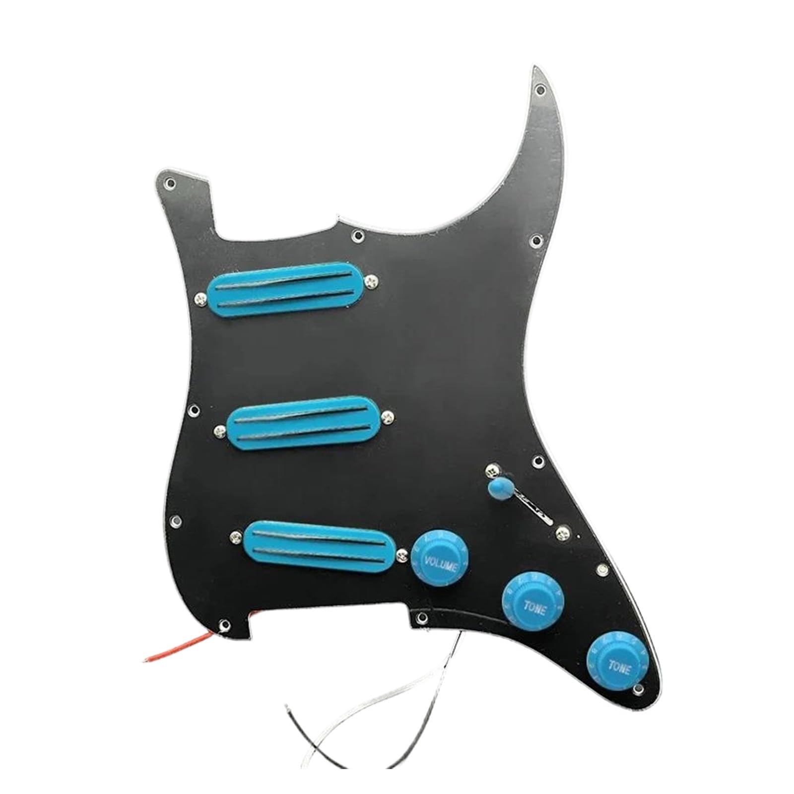 Pickup Alnico 5 Pickguard Per Principianti E Adulti Chitarra Elettrica Precablata SSS 9K Pickup Per Battipenna Della Chitarra(Blue w Bk)