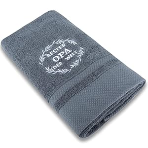 Rebundex Opa Handtuch 50×100 Bestickt Opa Geschenke Weihnachten Geschenk Opa Geburtstag Enkel Geschenke für Opa…
