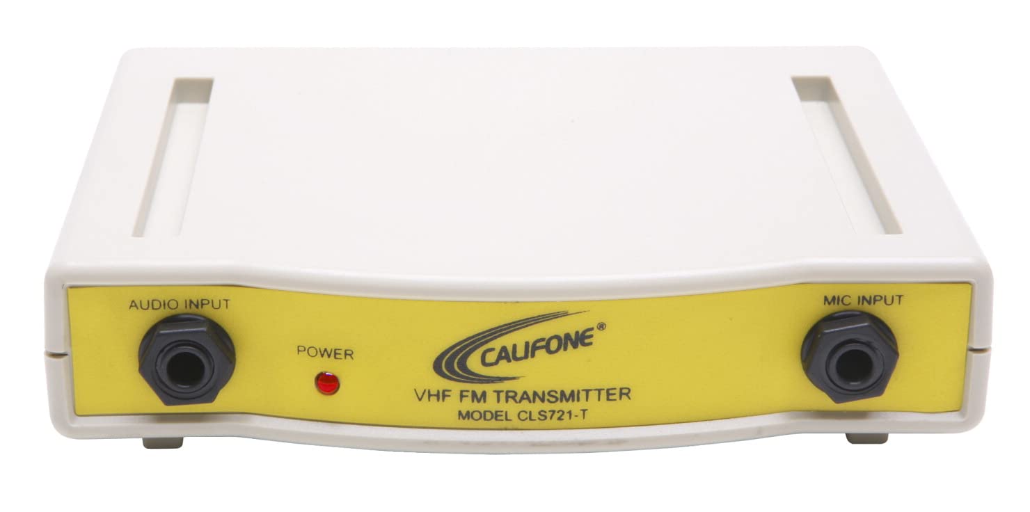 Califone CLS721T Wireless Headphone 72.100 mHz Transmitter, Yellow, 1/4