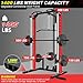 OPPSDECOR All in One Smith Machine, 1400LBS Multi-Functional Smith Machine Home Gym, Squat Rack with LAT-Pull Down System, Power Rack with Barbell Bar, Power Cage with Attachments Full Body Training