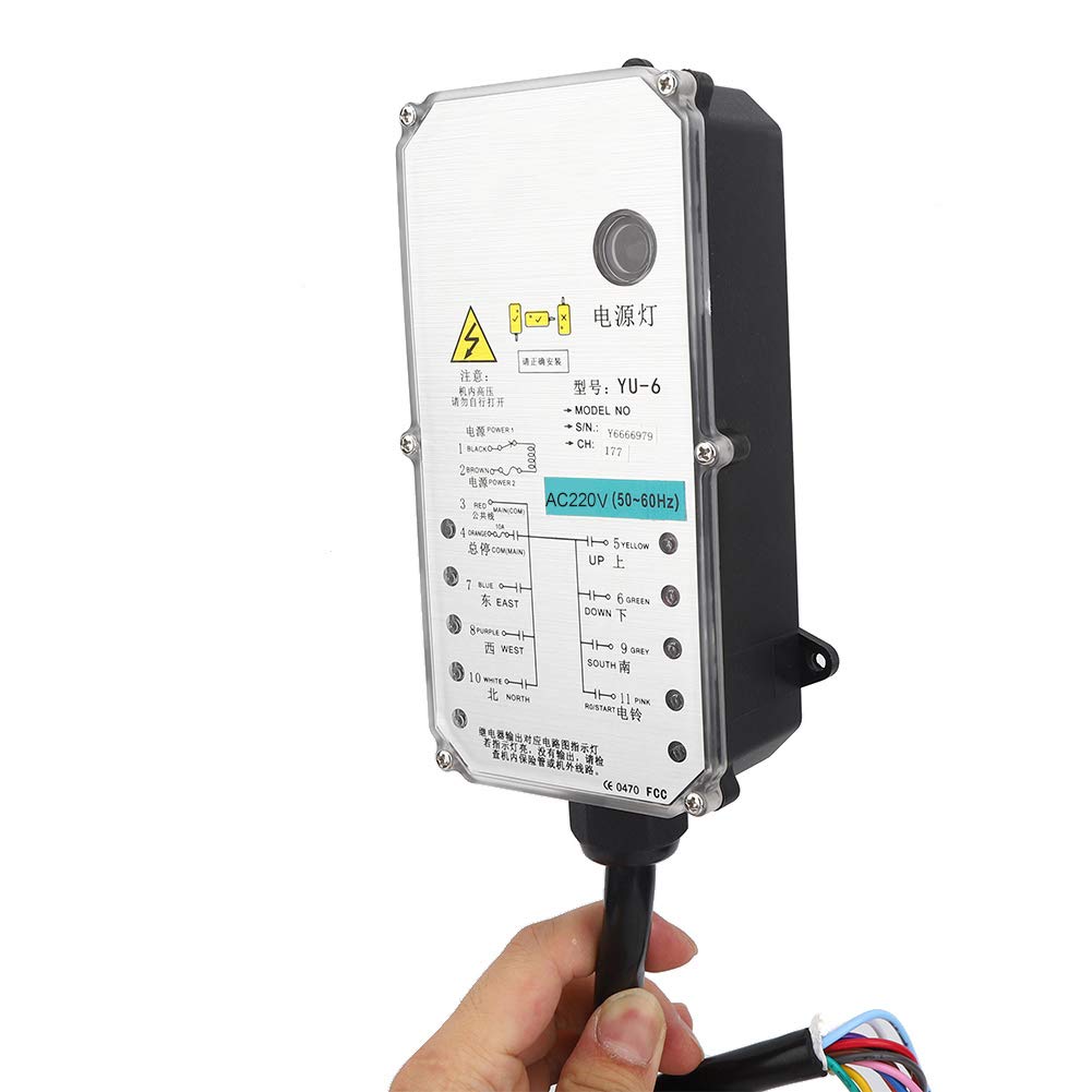 Controlador de polipasto Control Remoto de grúa Grado Industrial Hermético Anticaída Transmisión de 800 MHz para transportador de grúa Equipo de minería de carbón Bomba de (CA 220 V.)