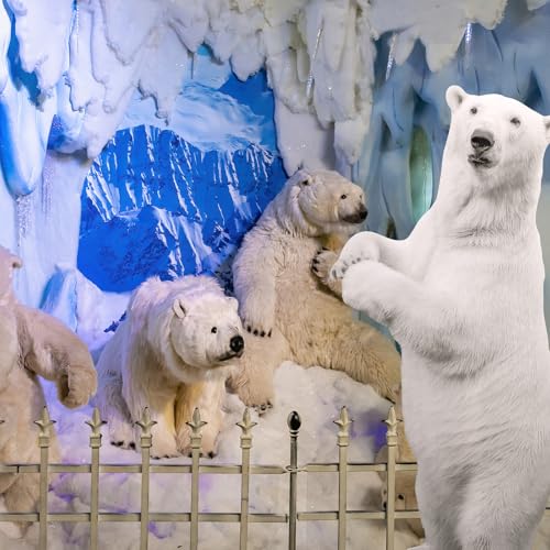 Image of Geelin 6ft Polar Bear Cardboard Cutout Life Size Animal Stand up for Party