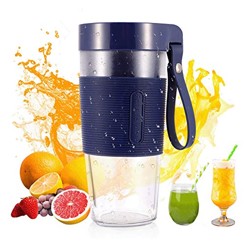 Portable Blender, Personal Blender for Shakes and Smoothies, 12OZ Small Blender Cup with Rechargeable USB, Mini Smoothies Blender, Protein Shake, MIYAJOY Juicer Cup BPA Free.
