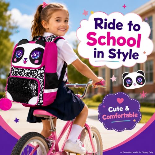 Image of KLFVB 3PCS Backpack for Girls and Boys, 15 inch Unicorn Dinosaur Bookbag with Lunch Box, Kids Preschool School bag