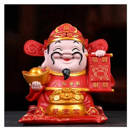 Statue Dieu de la Fortune Caishen 20cm, figurine décorative artisanale de luxe
