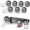 XVIM 8CH 1080P Home Security Camera System, Outdoor IP66 Waterproof CCTV Recorder 8pcs HD 1920TVL Upgrade Home…