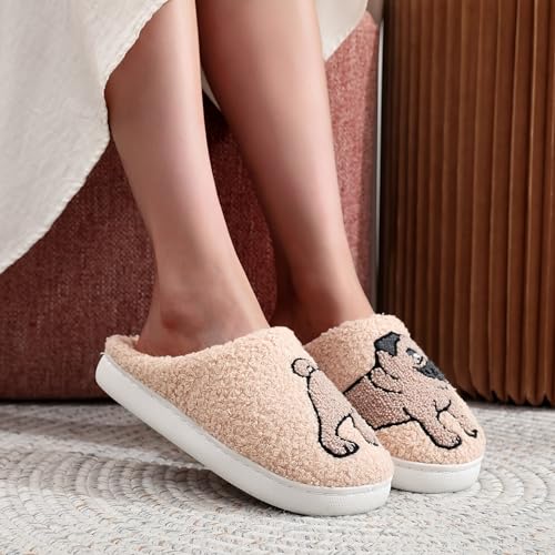 Image of Slippers for Women Men Fuzzy Memory Foam Slipper Fluffy Winter Soft Warm Slip On House Shoes