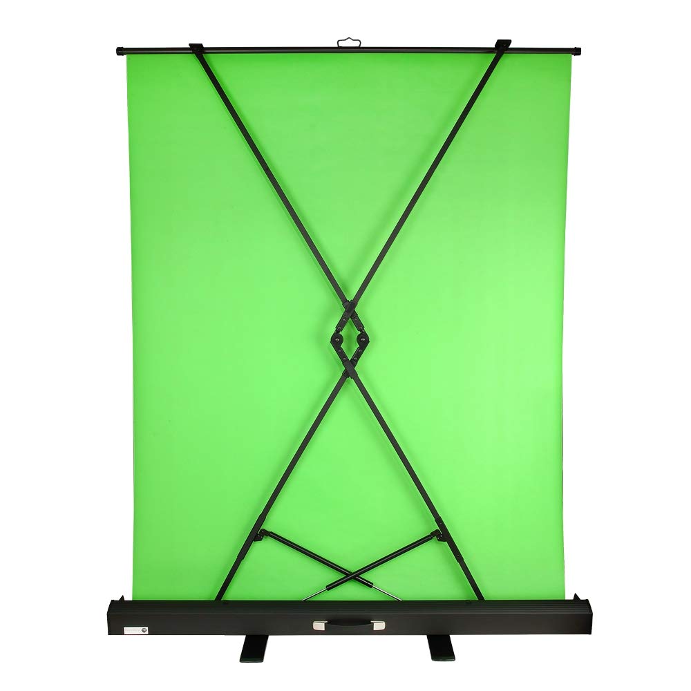 Homegear Streaming / Video Background Green Screen PullUp Backdrop