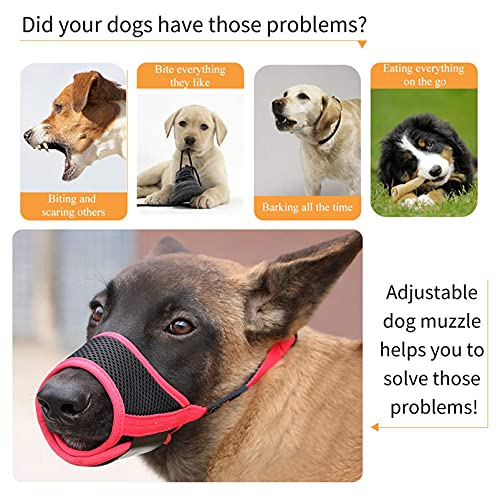 image for HEELE Dog Muzzle,Soft Nylon Muzzle Anti Biting Barking Chewing,Air Mes