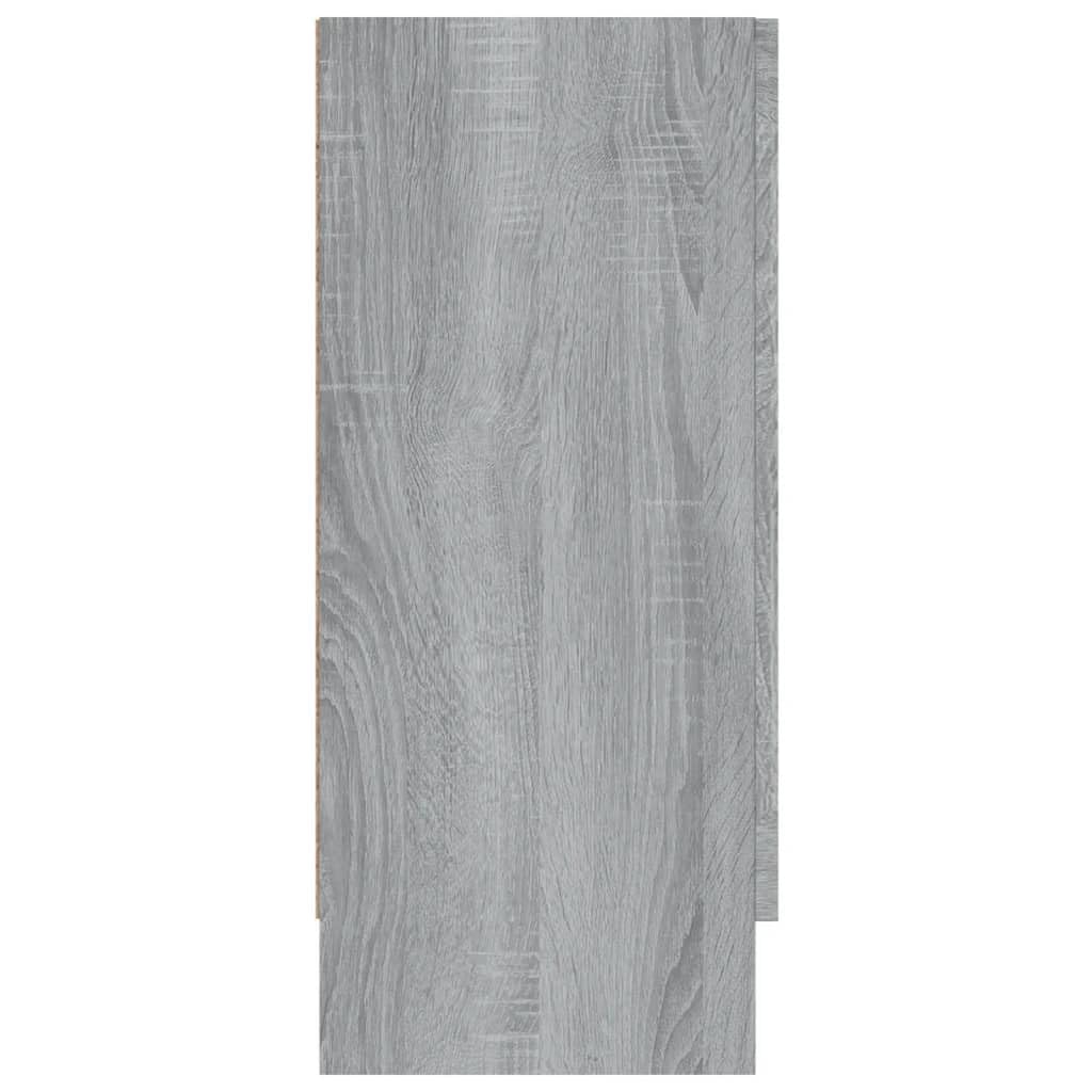 vidaXL Armoire à Vitrine Buffet Organisateur de Maison Meuble de Rangement Salle de Séjour Intérieur Sonoma Gris 120x30,5x70 cm Bois d'Ingénierie
