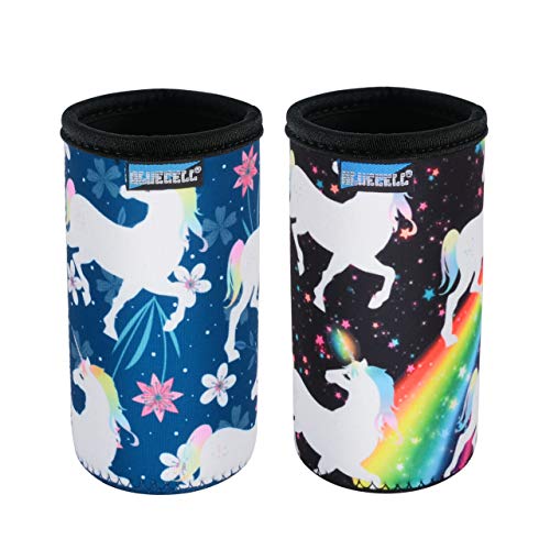 Bluecell 3pcs Neoprene Insulators Fish-Scale Wave Pattern 12 Ounce Slim Can Sleeves Fit for 12 Ounce Slim Energy Drink Beer Cans(Scaly Waves(3pcs))
