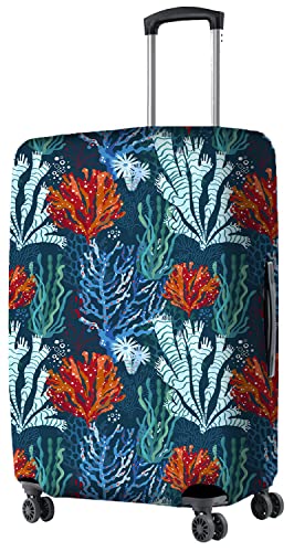 Image of Nasher Miles Polyester 55 (20 Inch) Small Protective Luggage Cover - Coral Design