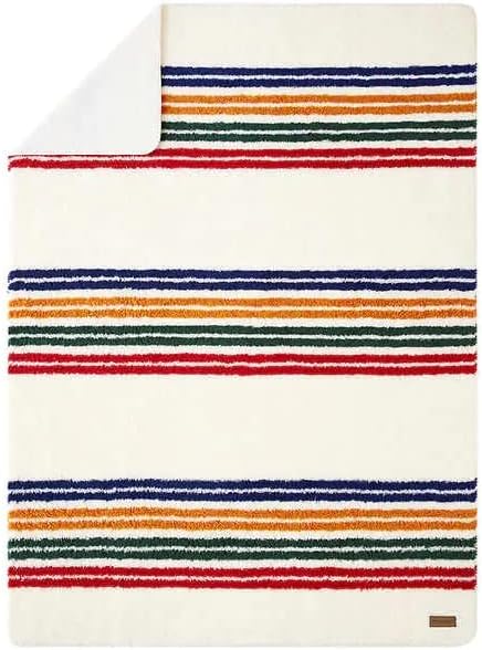 Pendleton Manta de forro polar Sherpa (Pine Island Ivory), 50 x 70 pulgadas