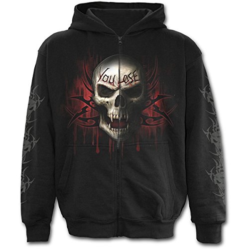 Spiral - game over - full zip hoody black - xxl
