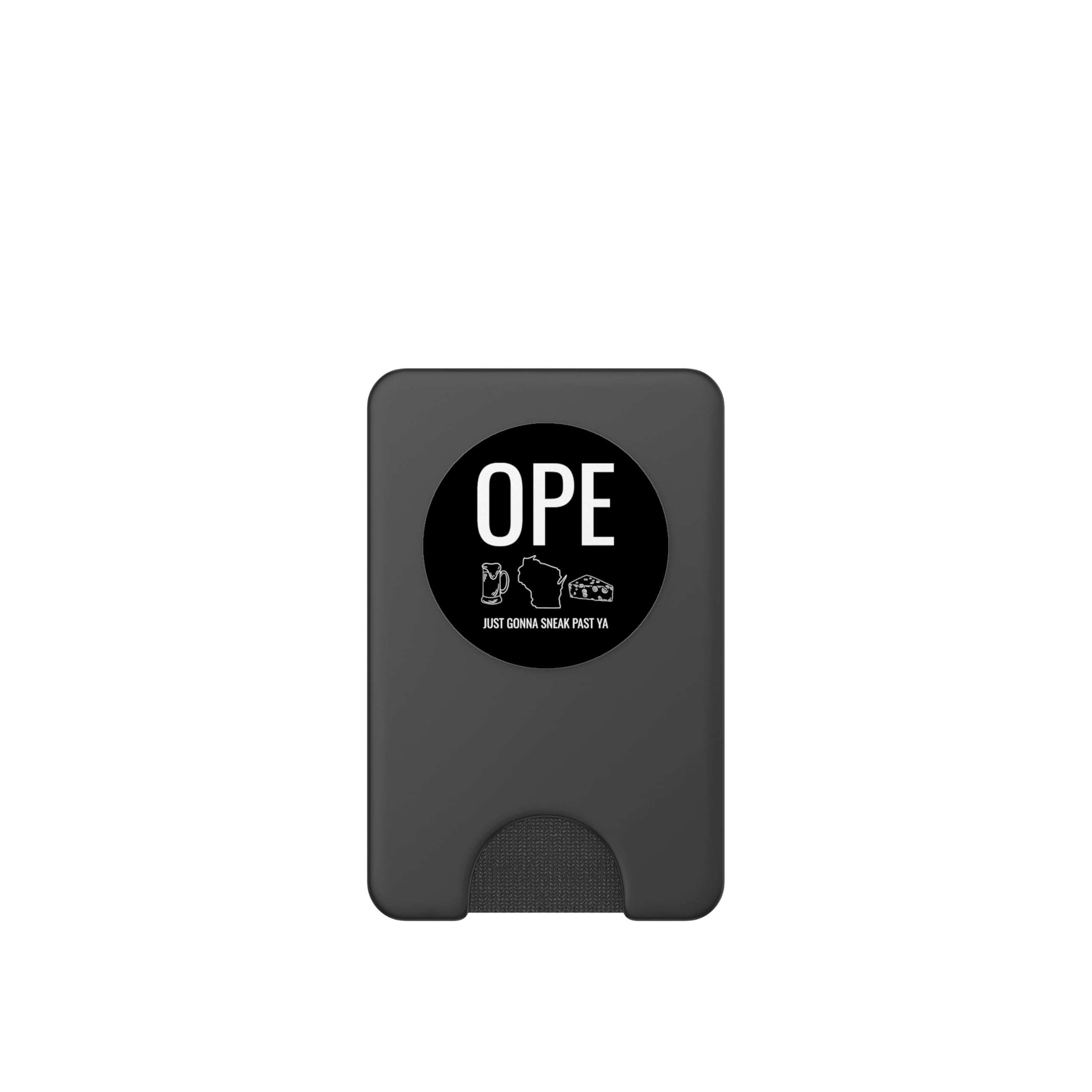 Funny Midwest Ope Wisconsin Open Just Gonna Sneak Past Ya PopSockets PopWallet for MagSafe, Black - Image 2