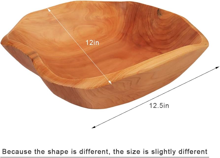 ハンドメイド 木製 ボウル 2個セット Amazon.co.jp: DeziWood 大型木製ボウル クリエイティブ