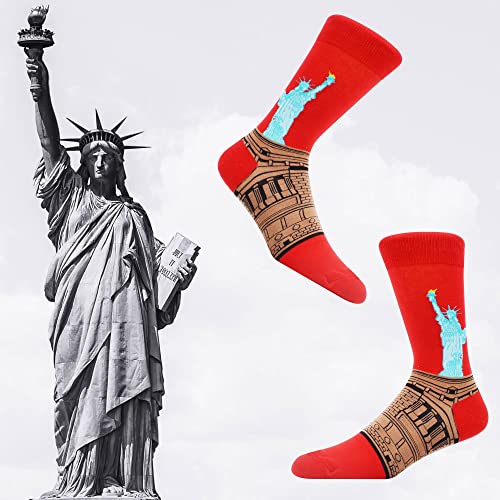 Makabo Men's Fun Dress Socks Colorful Funny Novelty Casual Crew Socks Packs (Sock Size: 10-13 | Shoe Size: 6-12, 12 Pairs - Oil Painting Series) #TOP5