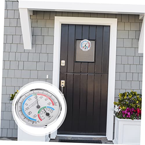 CAXUSD Thermometer draussen drinnen Feuchtigkeitsmesser im Innenbereich 2-in-1-Hygrothermograph Hygrometer Saunazubehör Sauna-Hygrothermograph Haushalt Indikator th101b Metall – Bild 4