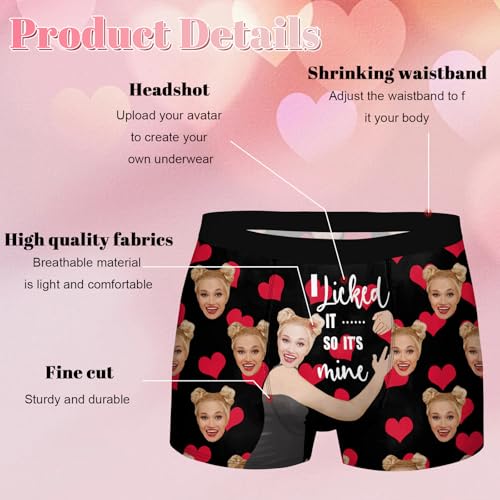 Personalized Underwear For Men, Custom Boxer Shorts With Face, Valentine'S Day Gift For Men, Gift For Boyfriend Or Husband3