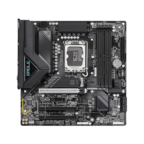 GIGABYTE B860M Eagle Plus WIFI6E Intel Core Ultra (Series 2) LGA 1851 Scheda madre, mATX, DDR5, 2X M.2, PCIe 5.0, USB-C, WIFI6E, 2.5GbE LAN, EZ-Latch - Scheda madre - Immagine 1