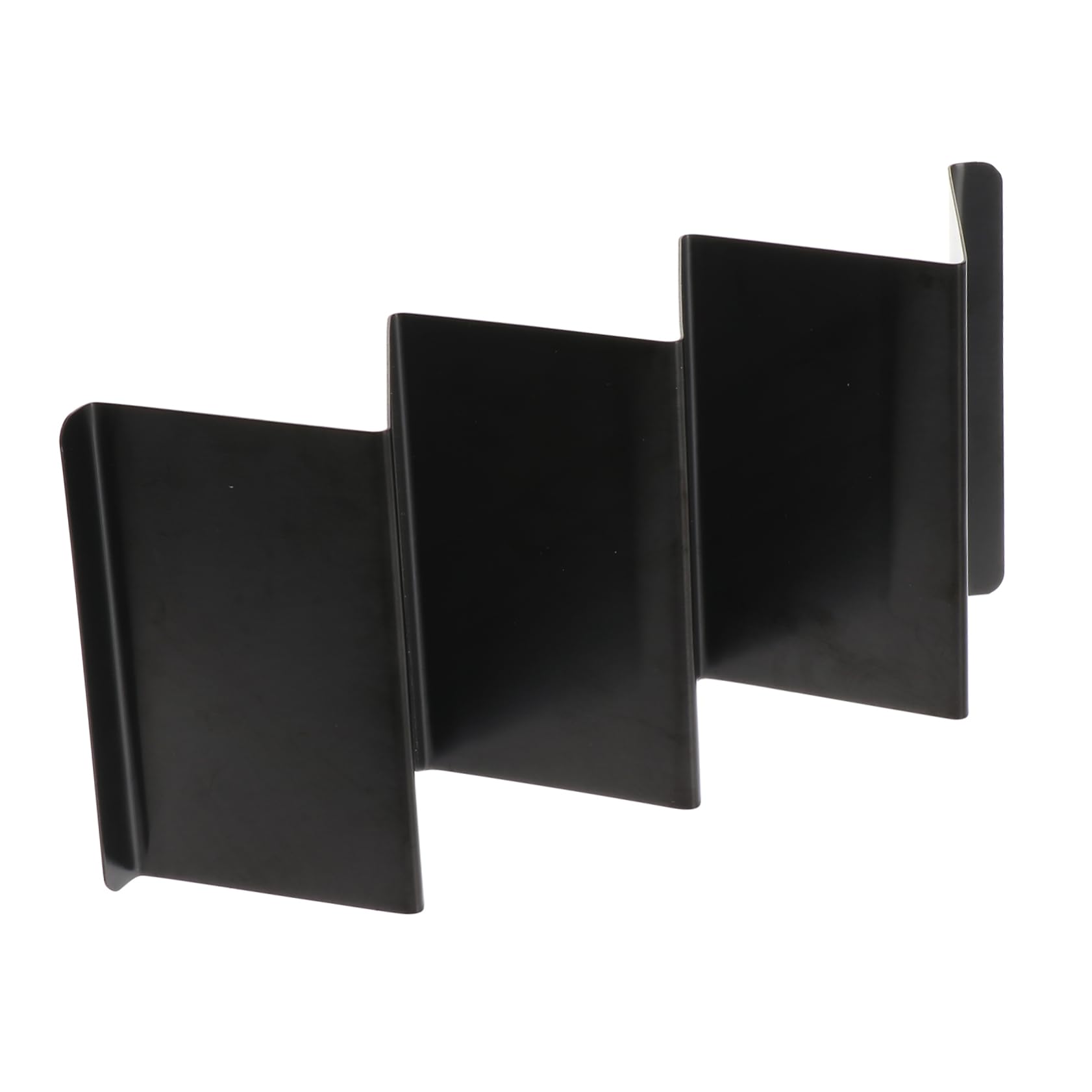 MUCKLILY 1Pc Stainless Steel Taco Holder Rack with Shaped Grooves for Easy Assembly and Serving Burritos and Chips Black Color