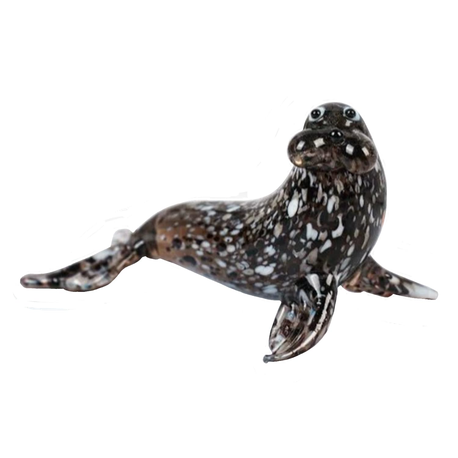 Zdhc Sea Seal Cute Figurine Art Hand Blown Glass Ocean Animal Sculpture Collectible Crystal Aquarium Ornaments For Centerpiece Home Office Display Decor Craft