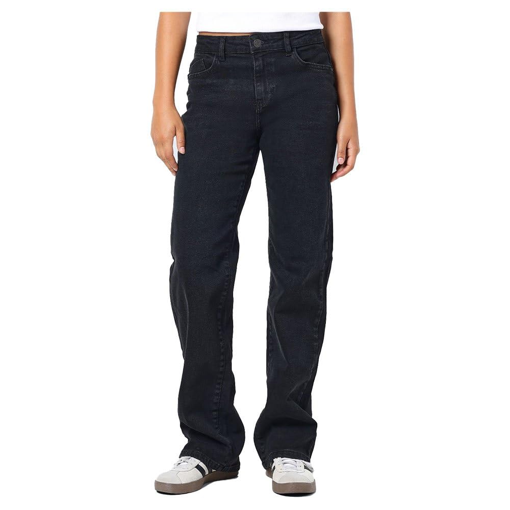 Noisy May Damen Hose Nmyolanda Nw Wide Jeans Black FWD Noos