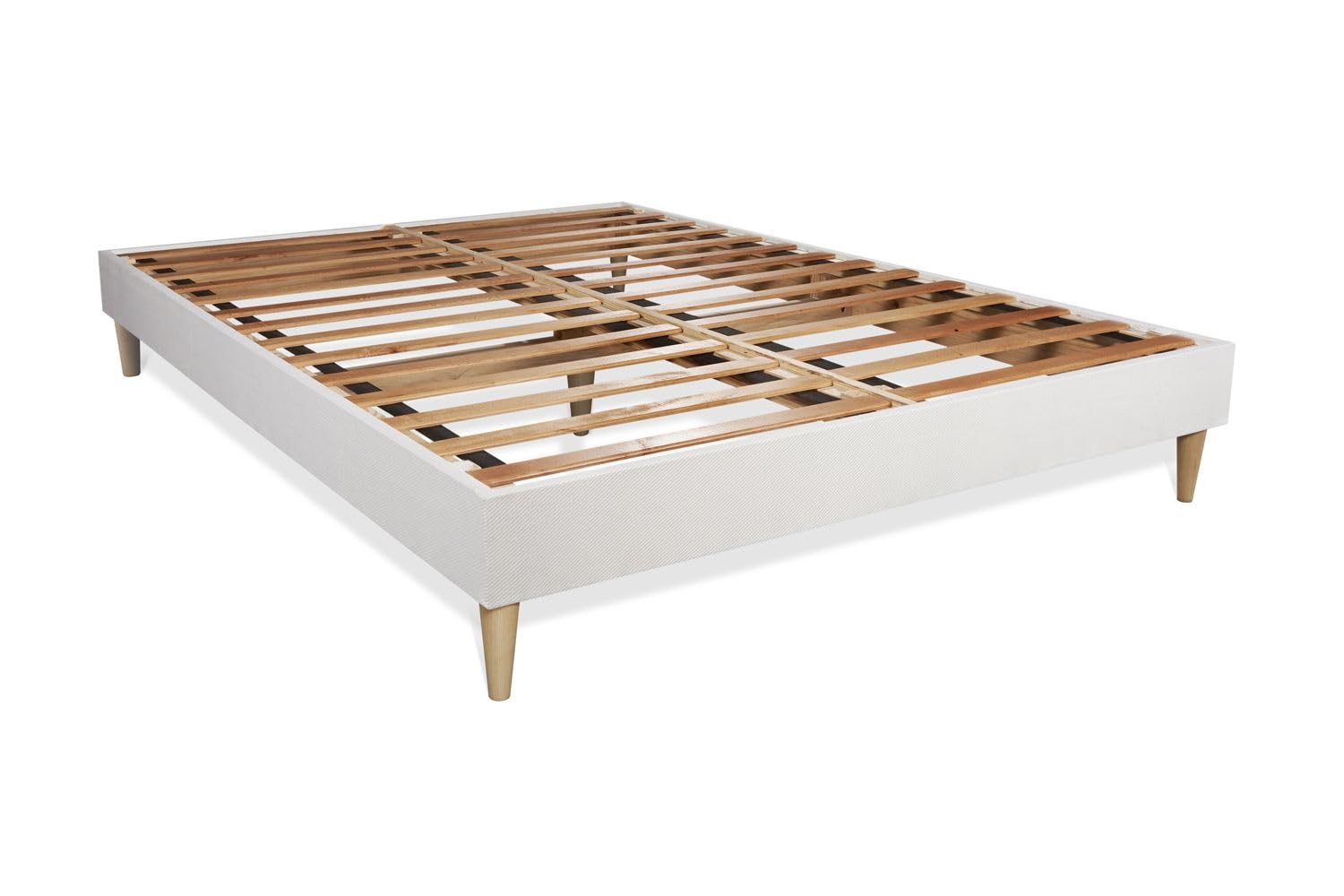 Royal Palace Bedding Ensemble Matelas Ressorts ensachés + mémoire de Forme Maxi épaisseur George V 160x200 sommier KIT Blanc | Epaisseur : 28 cm | Confort : Equilibré