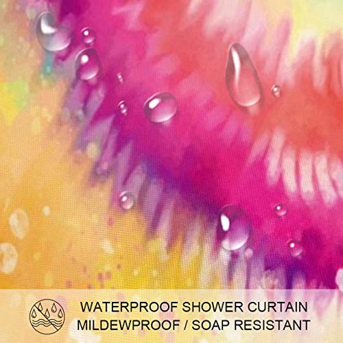 Rideau de douche coloré abstrait tie dye 183x183cm grand format
