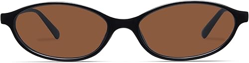 Vista 2 de Gafas de sol ovaladas retro para mujer, estilo vintage de los años 90, marco estrecho de ojo de gato GM9603