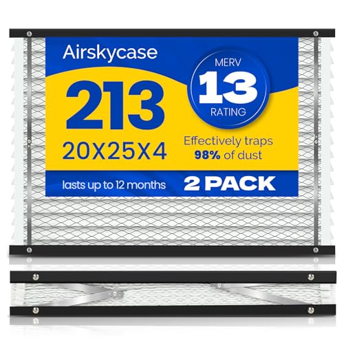 2-Pack 213 Replacement Filter Compatible with AprilAire Whole House Air Purifiers Models 1210 1620 2210 2216 3210 4200 MERV 13 Air Purifiers Size:20x25x4(Actual size:21.18x24.8x4.02in)