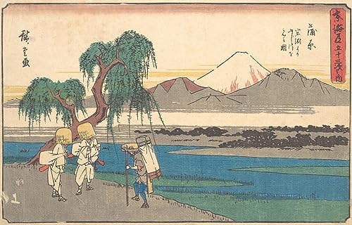 Impression d'affiches Gare de Kambura Ando Hiroshige toile de décoration