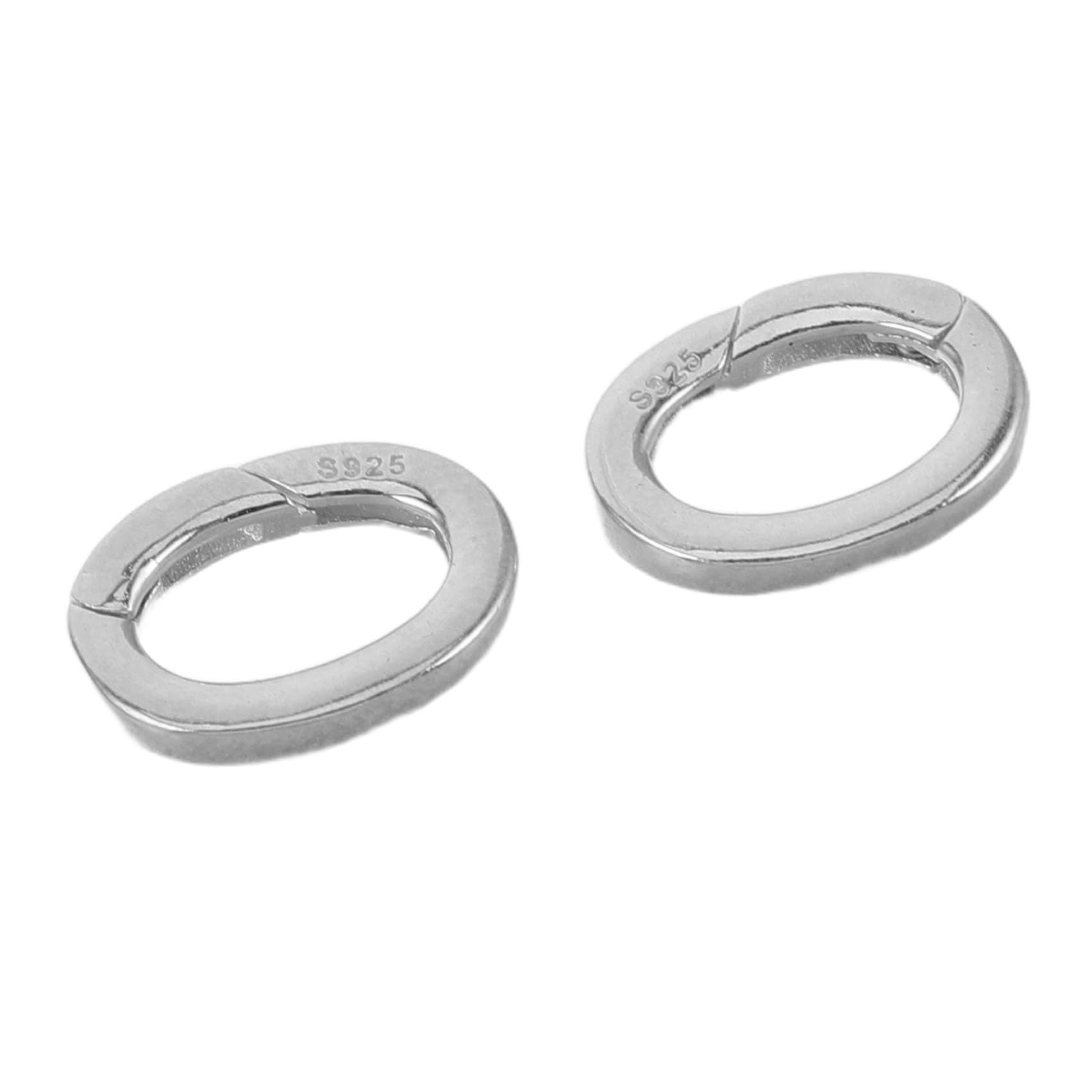 Cierres de Resorte para Joyería 10Mm X 13Mm 2 Unidades Conectores Metálicos Ovalados para Pulseras y Collares Cierre Multihilo Seguro para Fabricación de Bisutería Artesanal