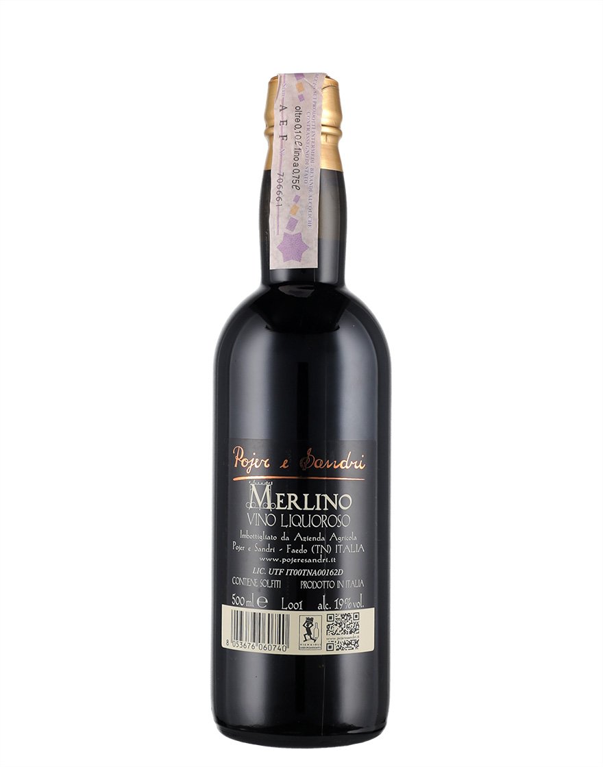 Merlino Rosso Fortificato Vino Liquoroso Pojer e Sandri 0.5 l
