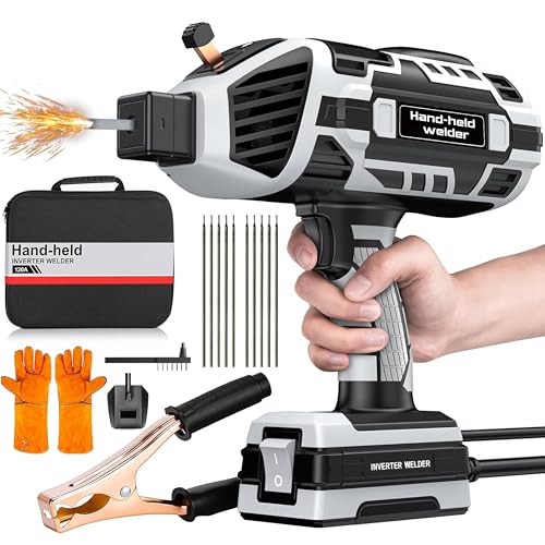 Image of Portable Welding Machine 110V, ARC Handheld Welder with 2025 Upgraded IGBT Inverter, Stick Welder with 5 Variable Current Adjustment 20-120A for 3/32"-1/8" Rods, DIY, Professional Use, Repair, Gift