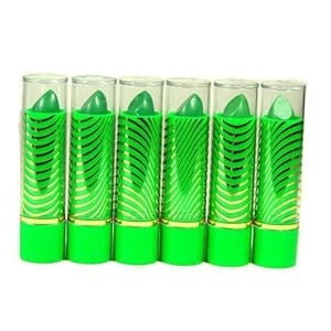 Aloe Vera Color Change Mood Lipstick Assorted Lipsticks 6 pc Greenâ¦