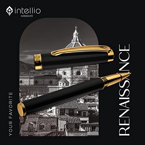 Image of Renaissance - Black & Gold (24K Plated Trims) Roller Ball Pen