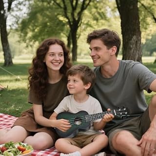 AODSK Soprano Green Ukulele for Beginner 21 Inch Ukelele with Gig Bag Strap Nylon String 4 Picks Holiday Gift - Les Beatles, Paul McCartney, John Lennon, RIngo Starr, George Harrison AODSK Soprano Green Ukulele for Beginner 21 Inch Ukelele with Gig Bag Strap Nylon String 4 Picks Holiday Gift – Image 2