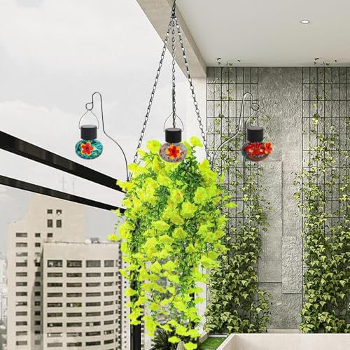 Panier de fleurs artificielles d'extérieur et mangeoire oiseaux pour perruche - 4