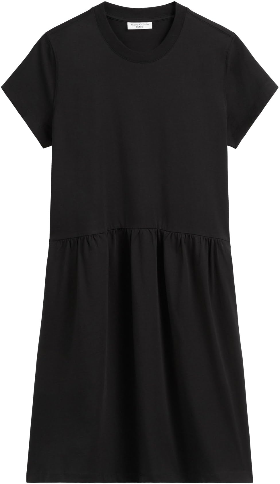 Marc OߴPolo Denim Donna Abito in jersey in cotone bio al ginocchio, Nero (Black), S