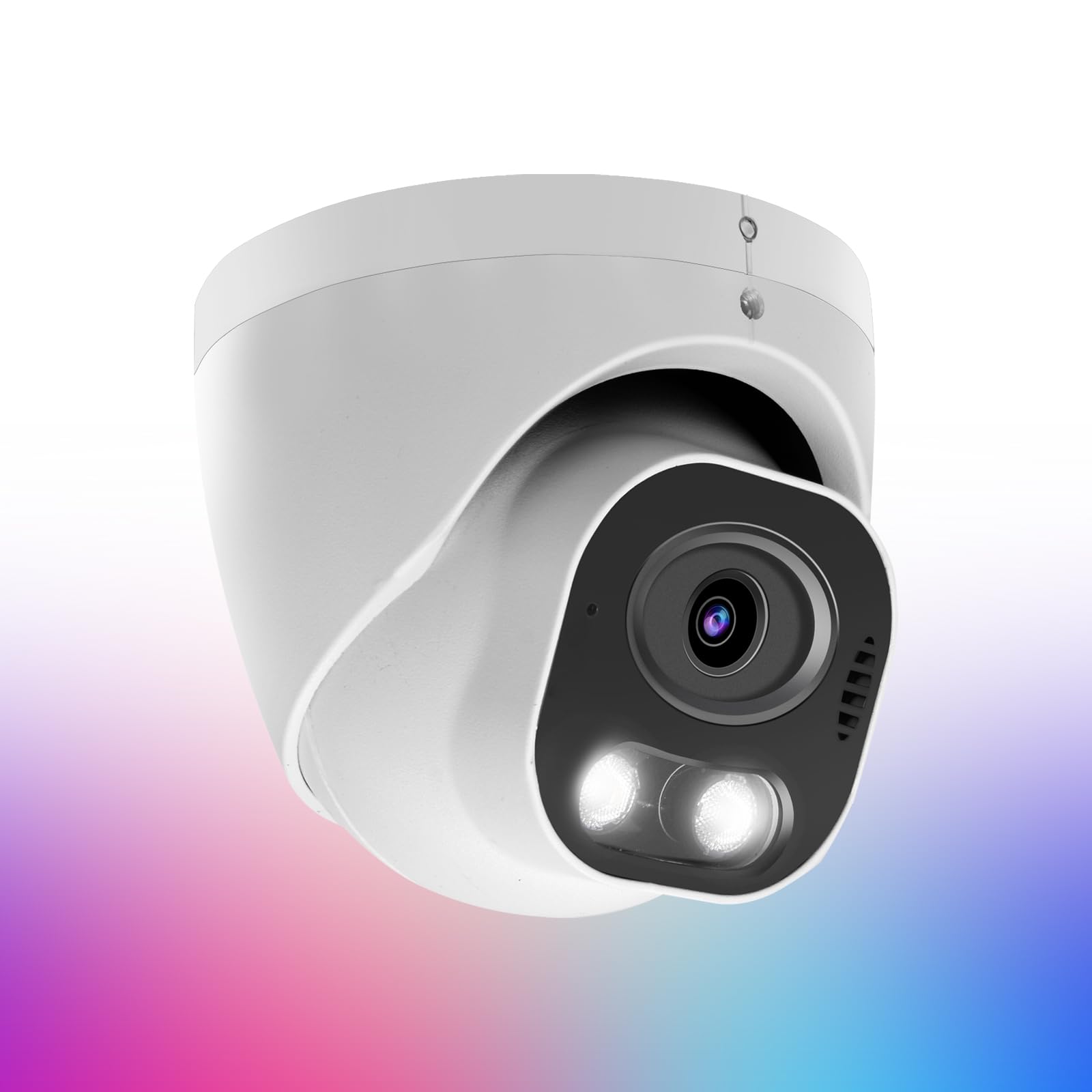 8MP 4K Full Color PoE IP Security Camera, Two Way Talk, SD Card Slot | H.265 Smart Dual Light Turret IP Camera, IP66, 98ft IR Night Vision, 110°Wide Angle, Human/Vehicle Detection-picture-17