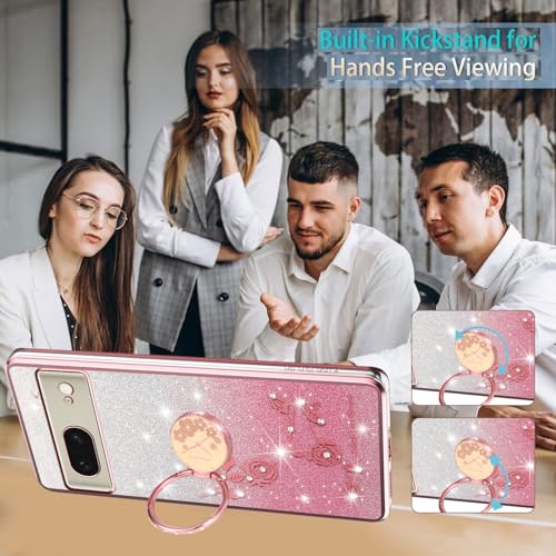 Coque Pixel 8 anti-rayures transparente avec support bague anti-chute